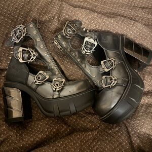Demonia Platform Buckle Boots